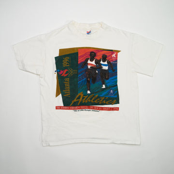 Vintage '96 White Atlanta Olympic Stadium Tee (M) | Rebalance Vintage.