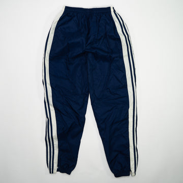 Vintage Navy Blue Adidas Striped Windbreaker Pants 2.0 (M) | Rebalance Vintage.
