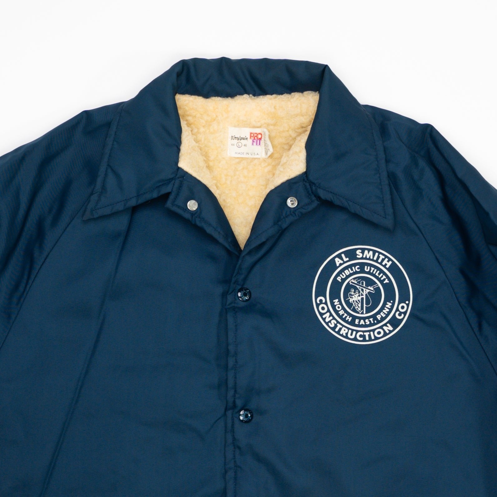 Vintage 70s Alsmith Public Utility NE Construction Insulated Jacket (XL) | Rebalance Vintage.