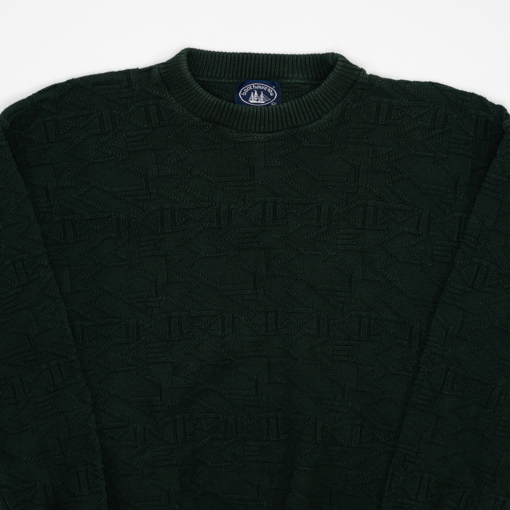 Vintage Green Boathouse Knit Sweater (M)