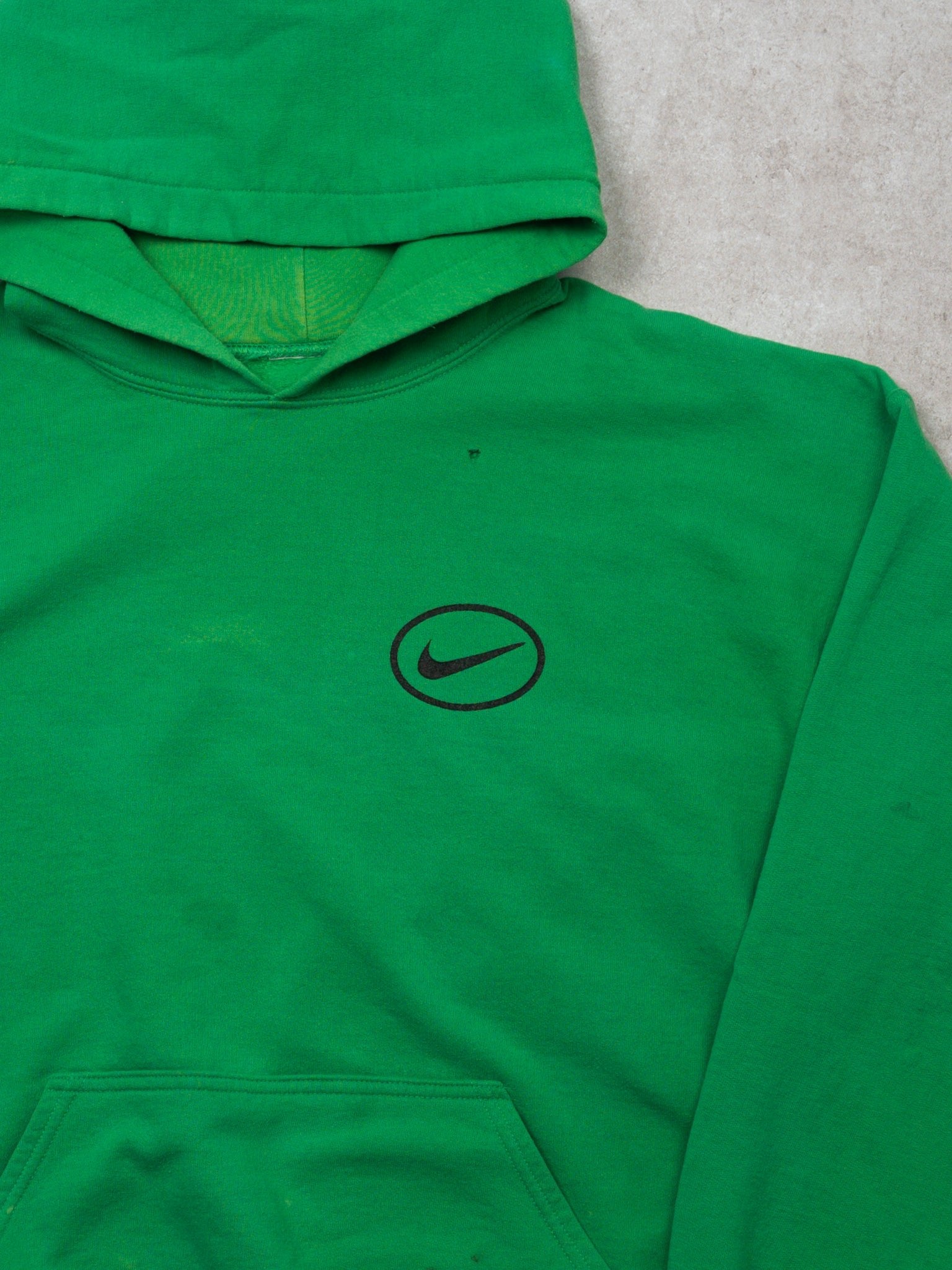 Vintage Lime Green Nike Swoosh Hoodie (M/L)