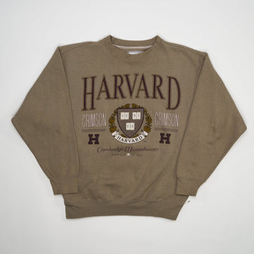Vintage Beige Harvard Crimson Crewneck (M) | Rebalance Vintage.