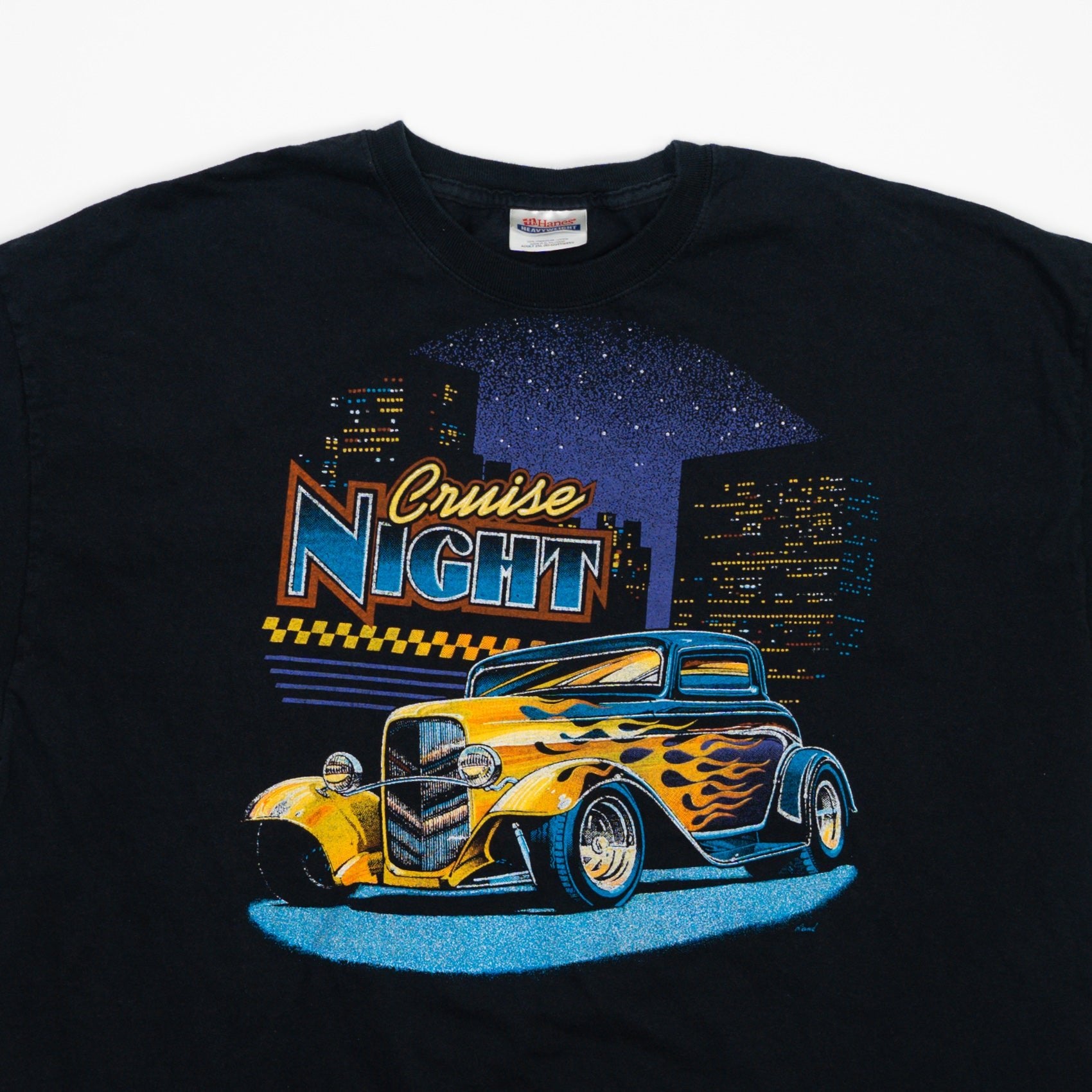 Vintage Cruise Night Flaming Hot Rod Tee (L/XL) | Rebalance Vintage.