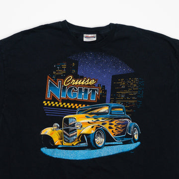 Vintage Cruise Night Flaming Hot Rod Tee (L/XL) | Rebalance Vintage.