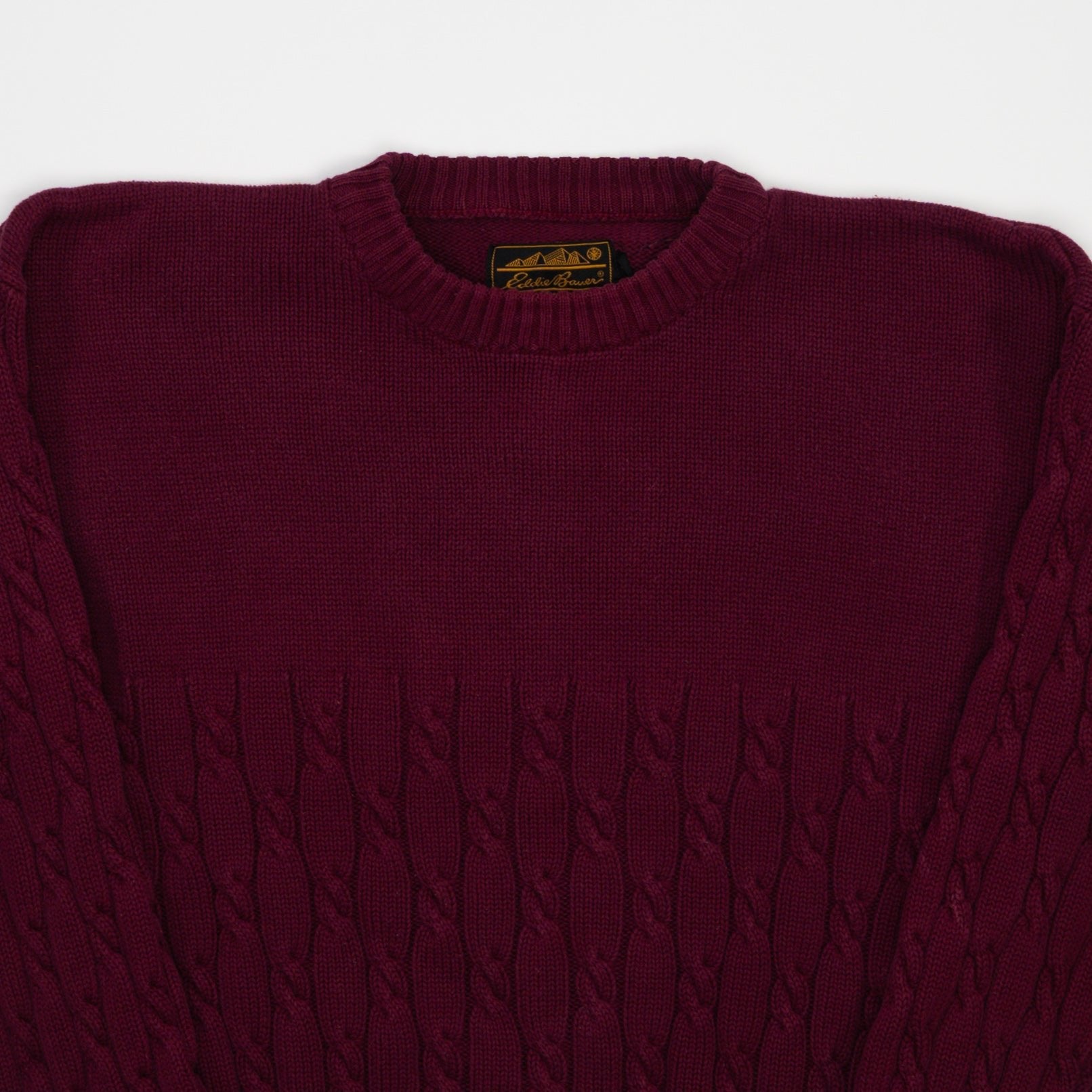 Vintage 90s Maroon Eddie Bauer Knit Sweater (M)
