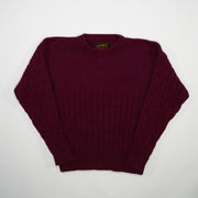 Vintage 90s Maroon Eddie Bauer Knit Sweater (M)