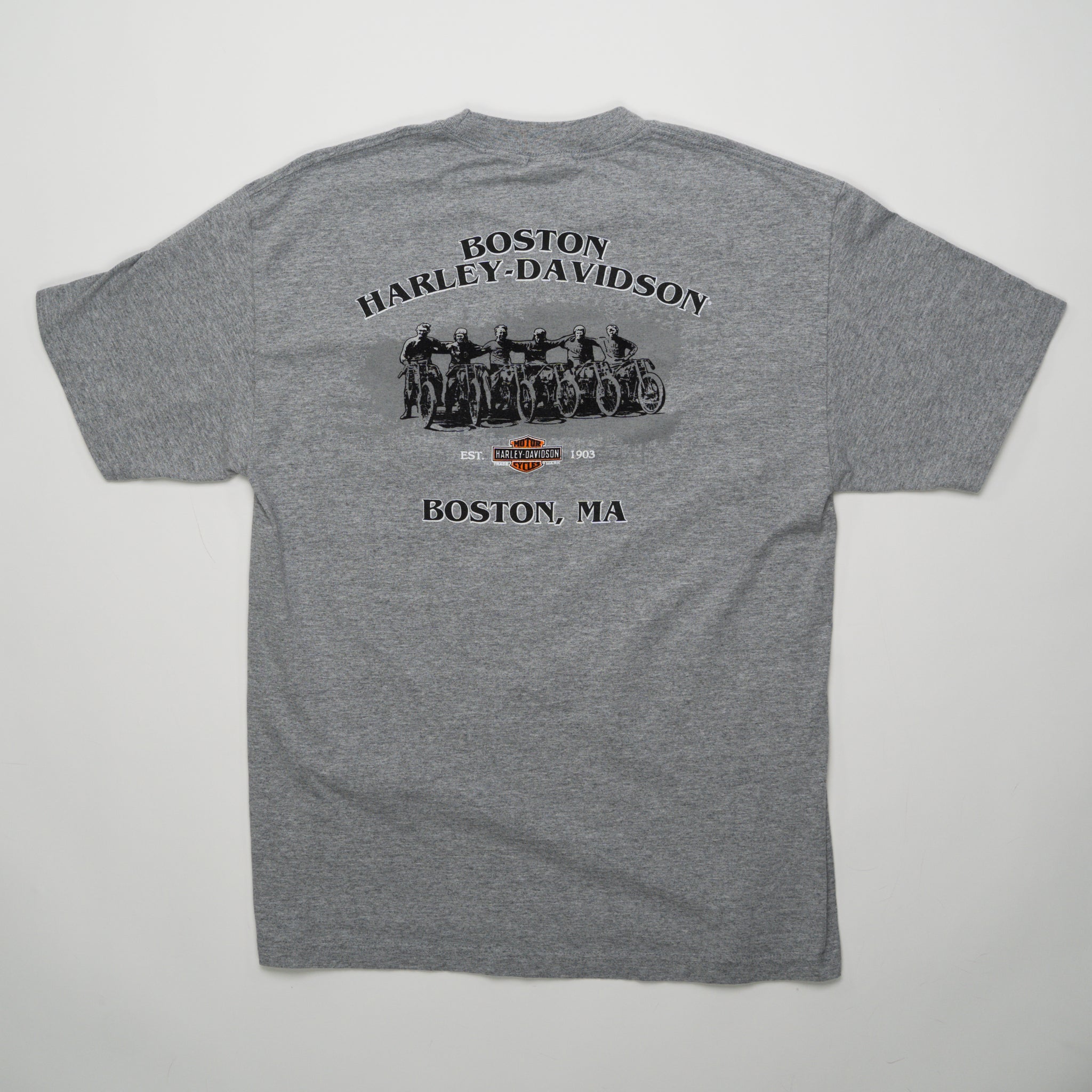 Vintage Grey Harley Davidson Boston, MA tee (M/L) | Rebalance Vintage.