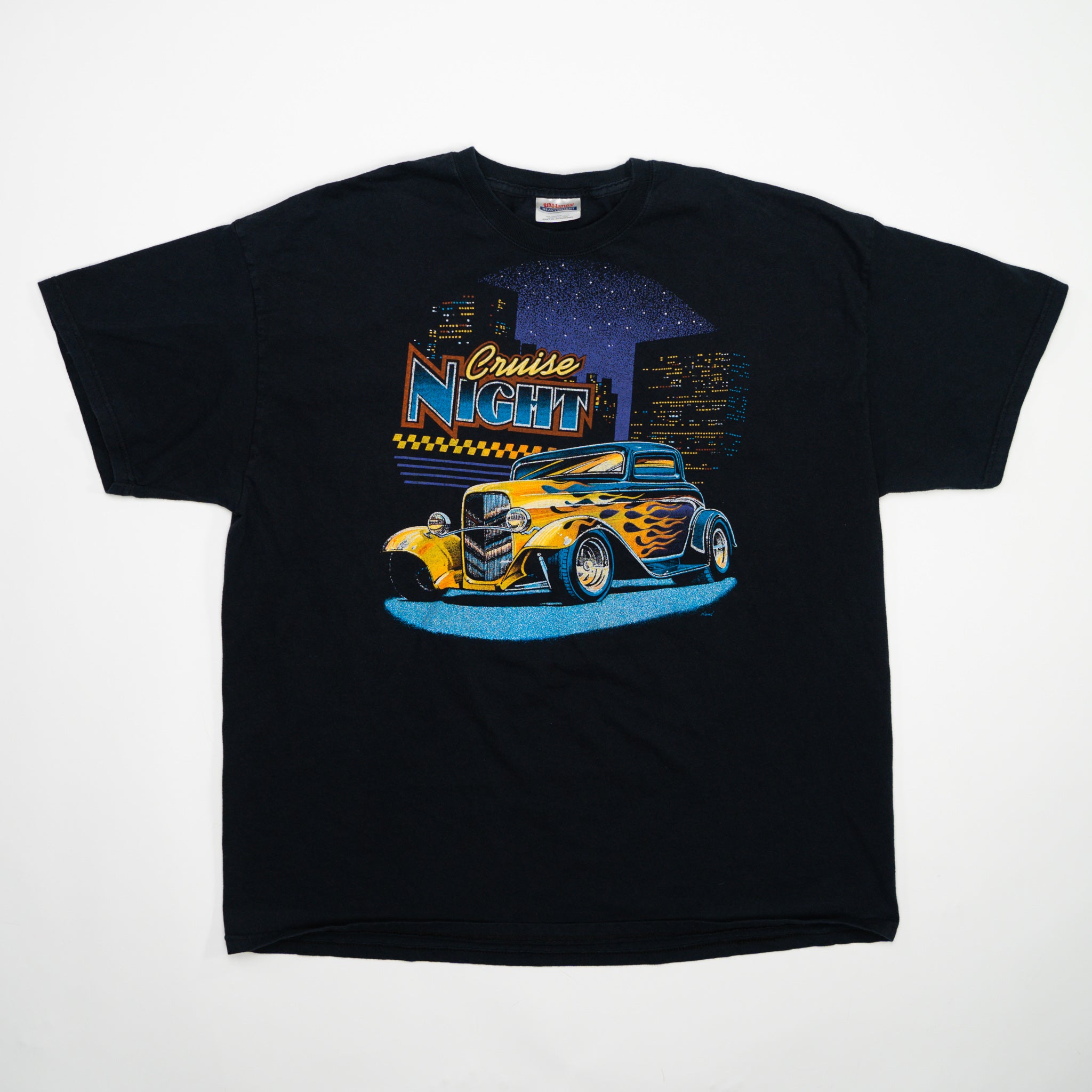 Vintage Cruise Night Flaming Hot Rod Tee (L/XL) | Rebalance Vintage.