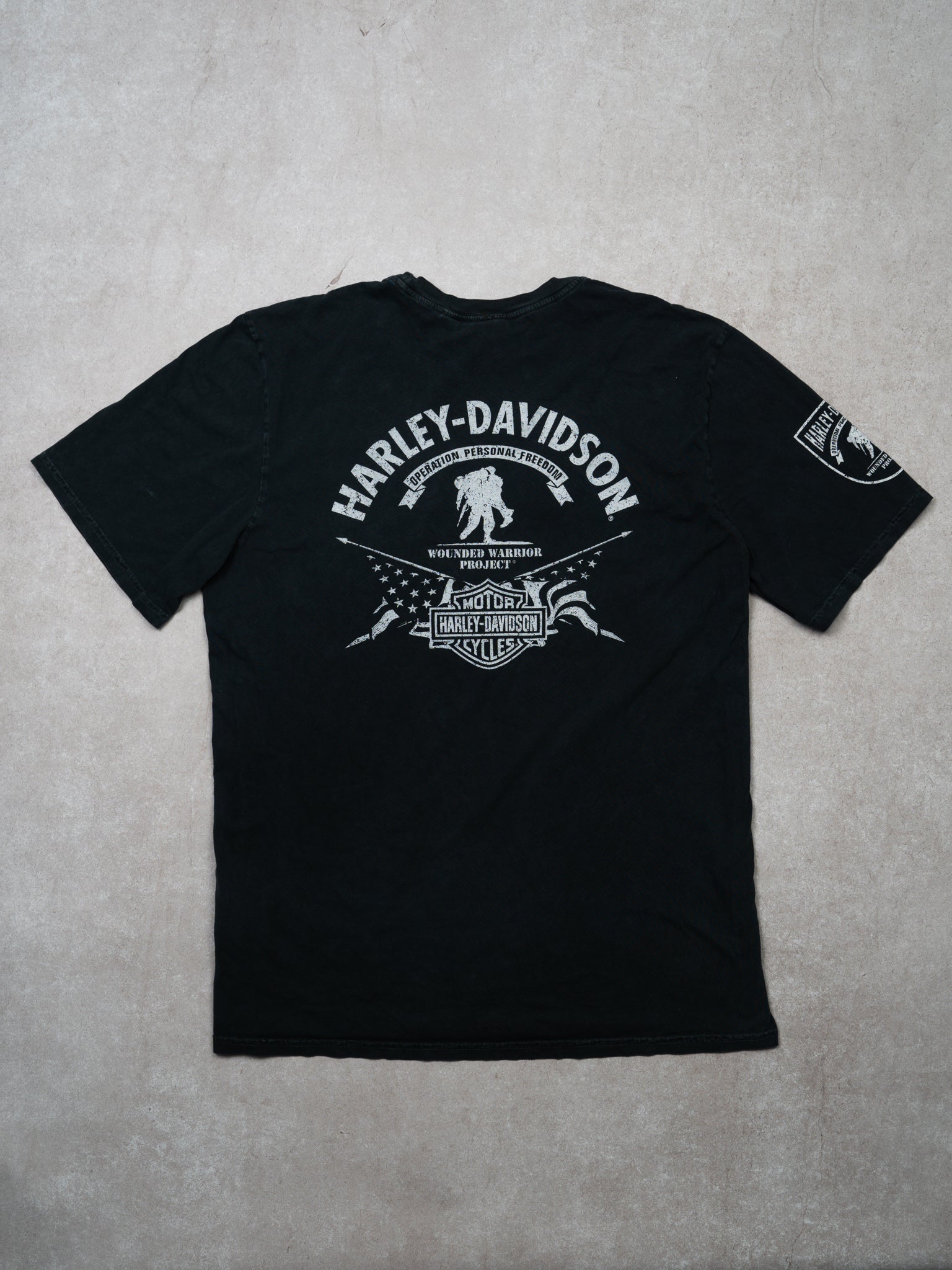VIntage 90s Black Harley Davidson Operation Freedom Tee (L)
