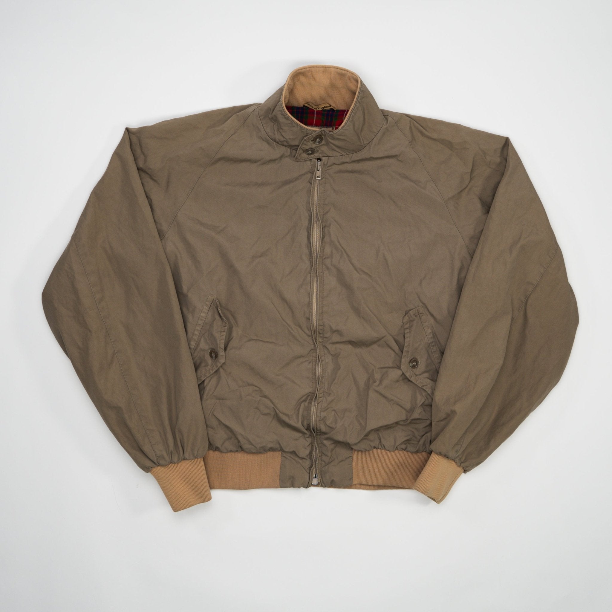 Vintage 70s Biege Baracuta Harrington Bomber Jacket (M) | Rebalance Vintage.