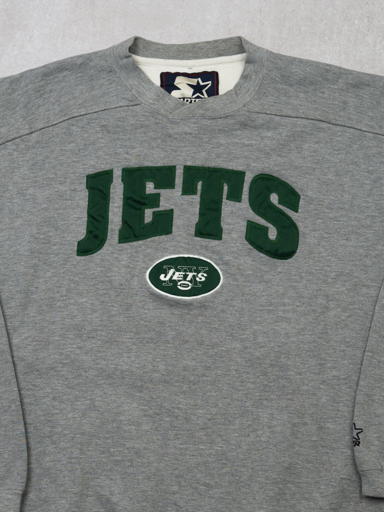 Vintage 90s Grey NY Jets x Starter Crewneck (XL)