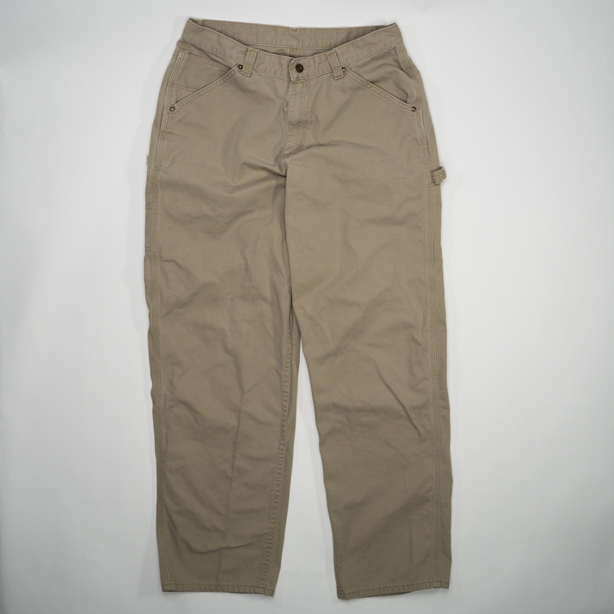 Vintage Beige Lee Dungaree Cargo Pants (34 x 34) | Rebalance Vintage.