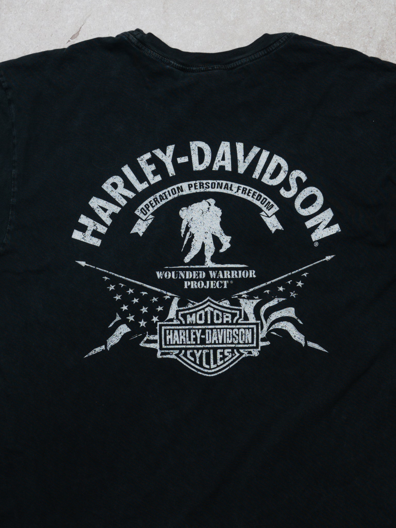 VIntage 90s Black Harley Davidson Operation Freedom Tee (L)