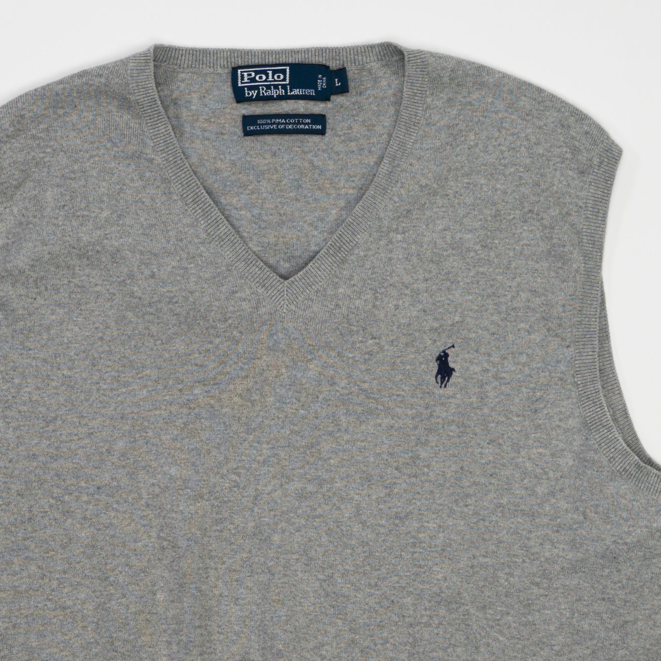 Vintage Grey Polo RL Sweater Vest (M)