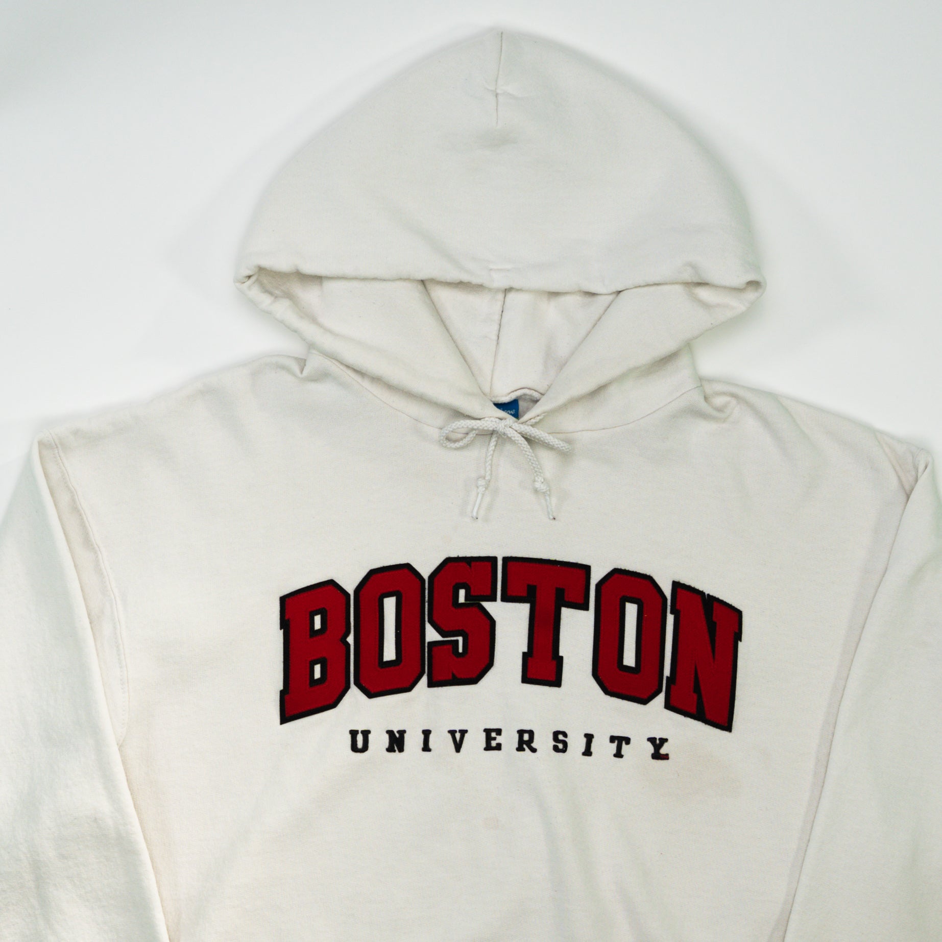 Vintage White Boston University x Champion Hoodie  (L)