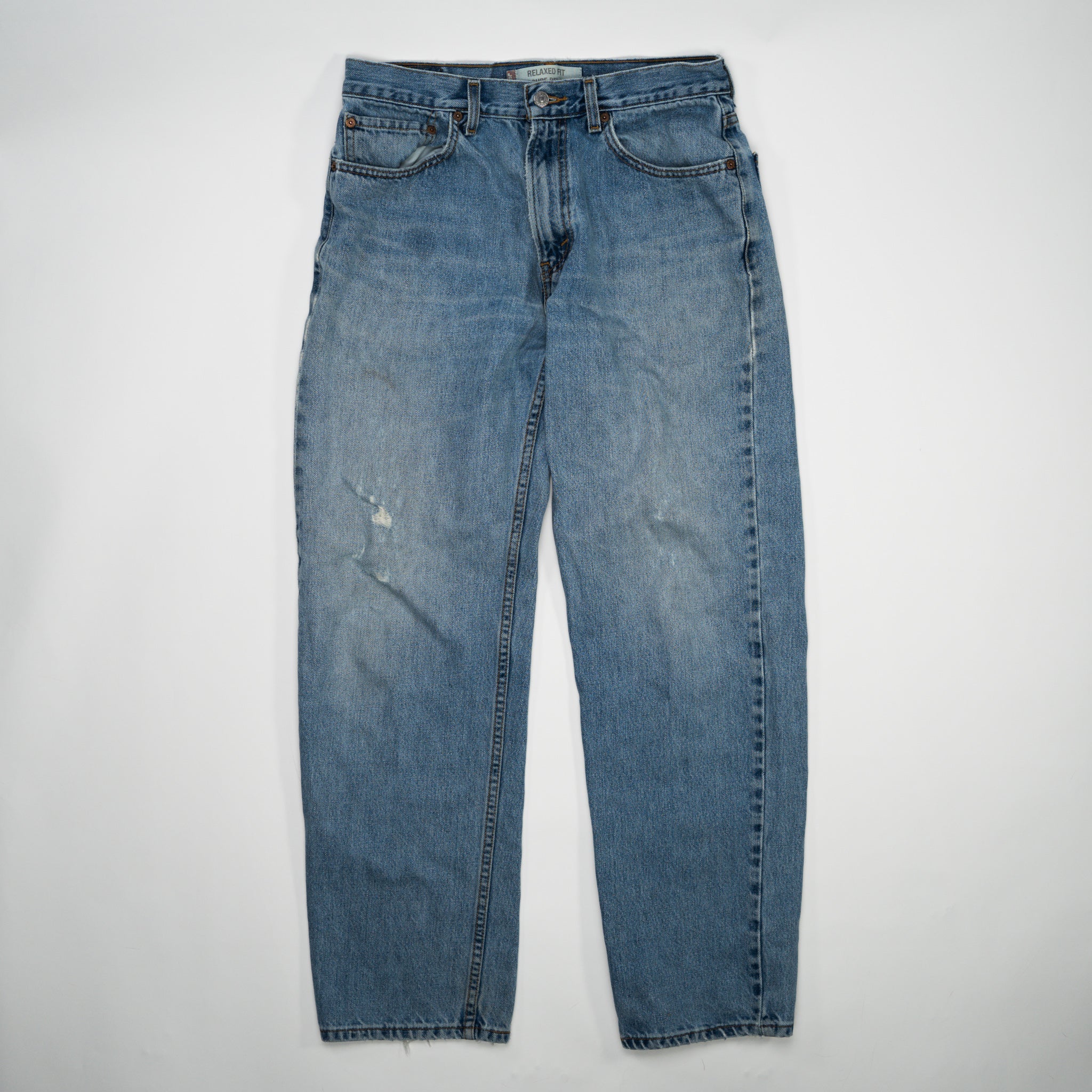Vintage Blue Levi 550 w/ Rips (33 x 32) | Rebalance Vintage.