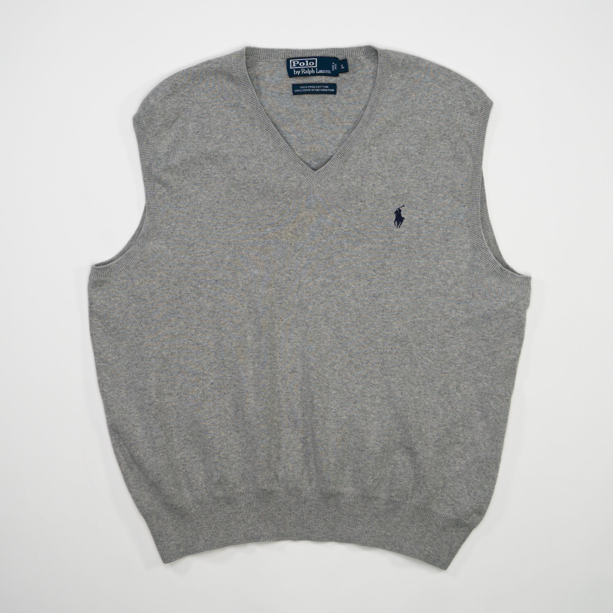 Vintage Grey Polo RL Sweater Vest (M)