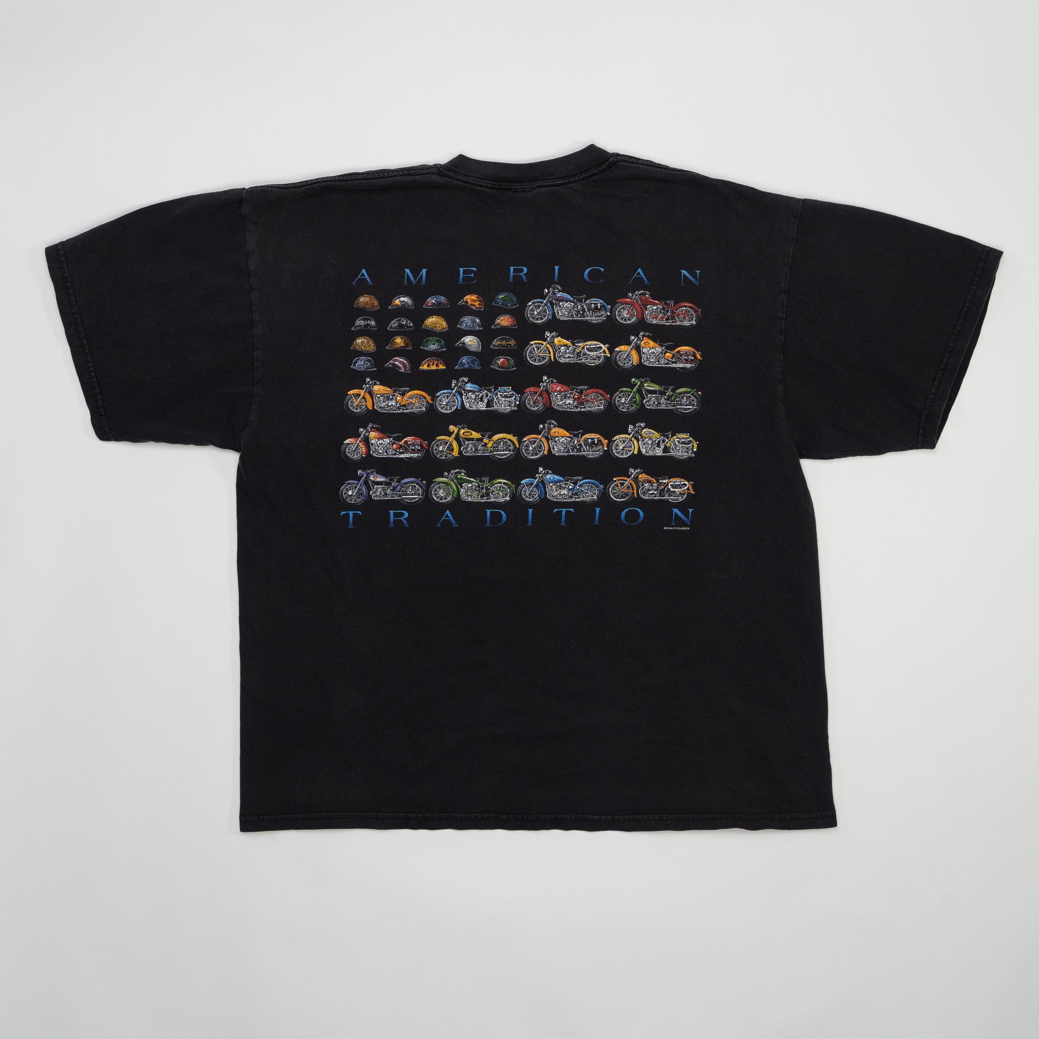 Vintage Black American Tradition Motorcycle Tee (L) | Rebalance Vintage.