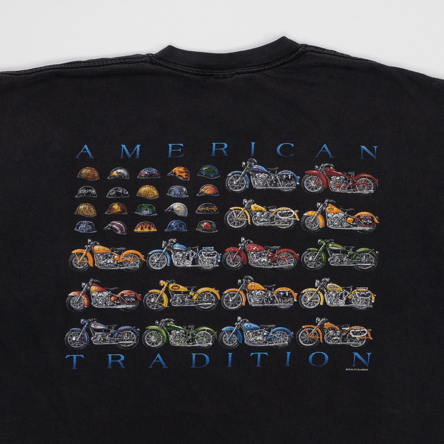 Vintage Black American Tradition Motorcycle Tee (L) | Rebalance Vintage.