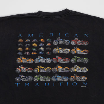 Vintage Black American Tradition Motorcycle Tee (L) | Rebalance Vintage.