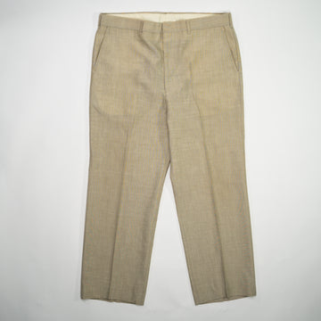 Vintage 70s Light Beige Haggar's Linen Dress Pants (36 x 29) | Rebalance Vintage.