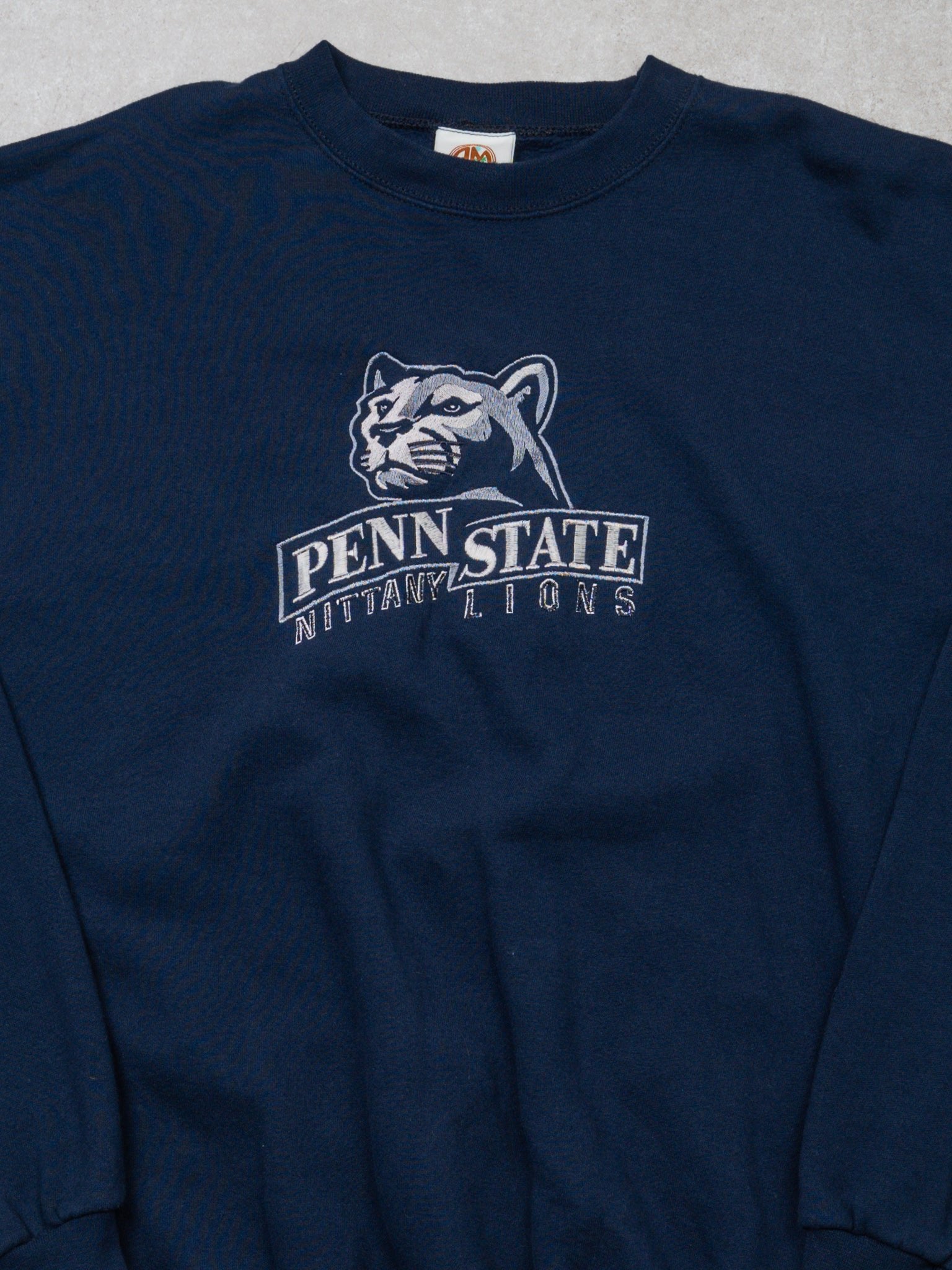 Vintage 90s Navy Penn State Nittany Lions Embroidered Crewneck (L)
