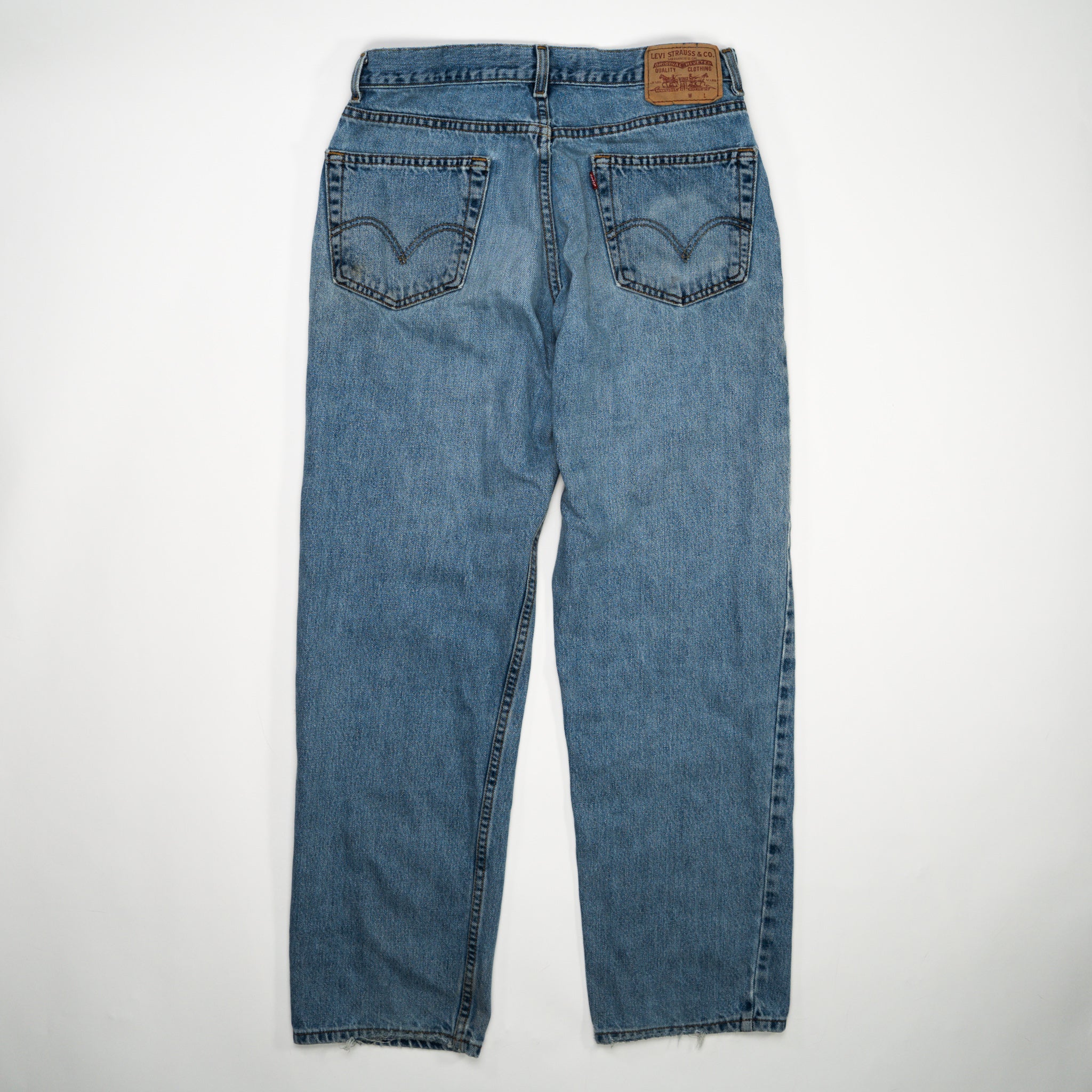 Vintage Blue Levi 550 w/ Rips (33 x 32) | Rebalance Vintage.
