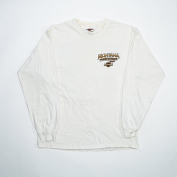 Vintage 90s White Harley Davidson Montana Long Sleeve (M) | Rebalance Vintage.