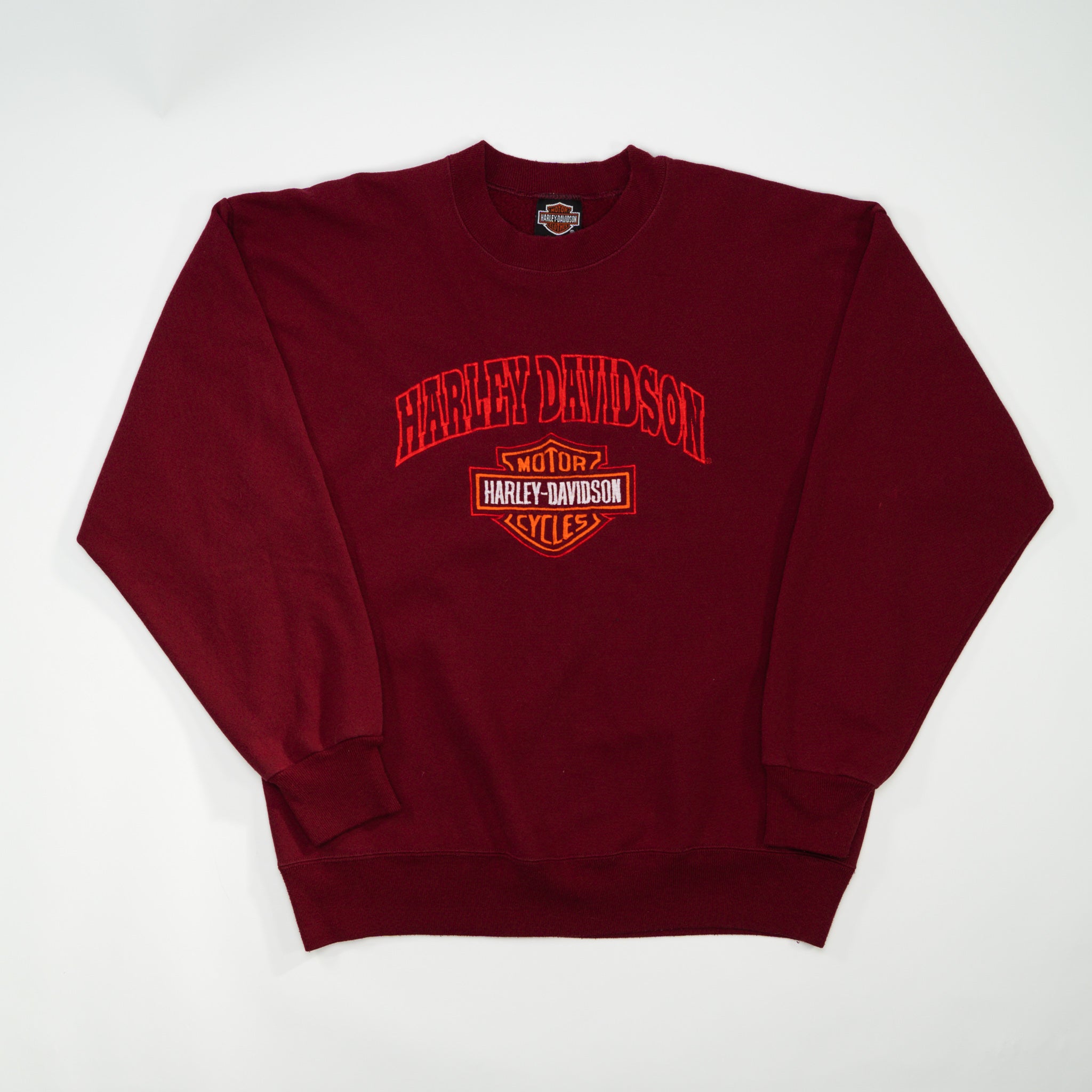Vintage Red Harley Davidson Embroidered Crewneck (M)