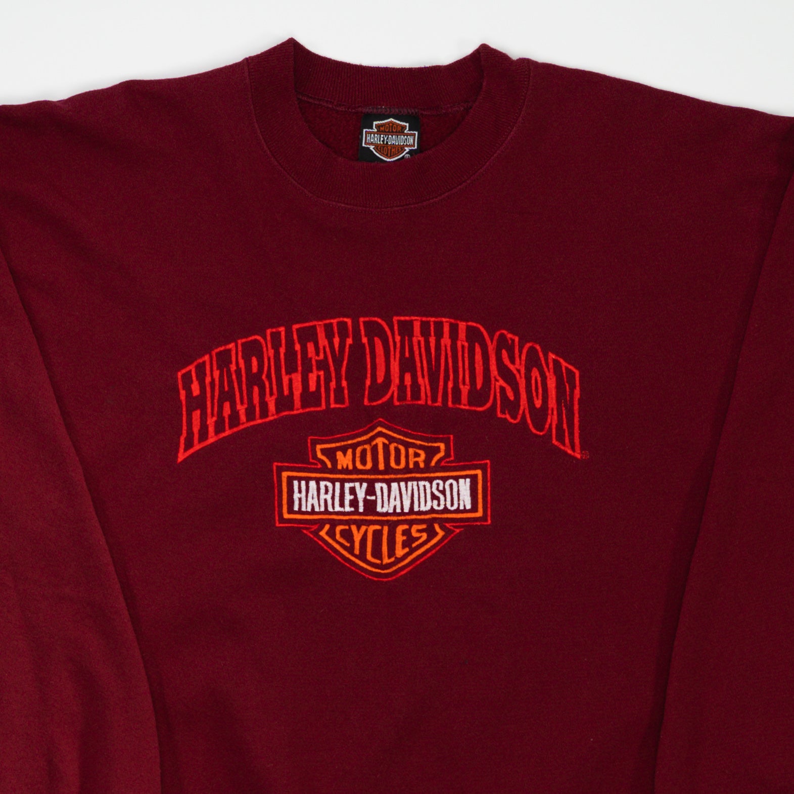 Vintage Red Harley Davidson Embroidered Crewneck (M)