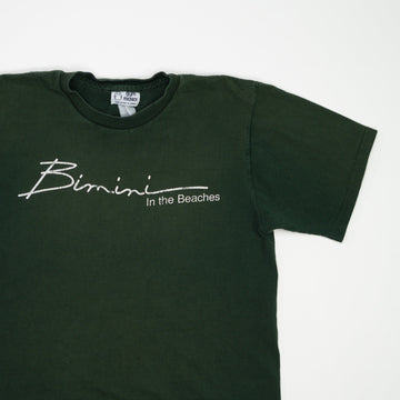 Vintage 90s Single Stitch Green Bimini 'In the Beach' Tee (S/M) | Rebalance Vintage.