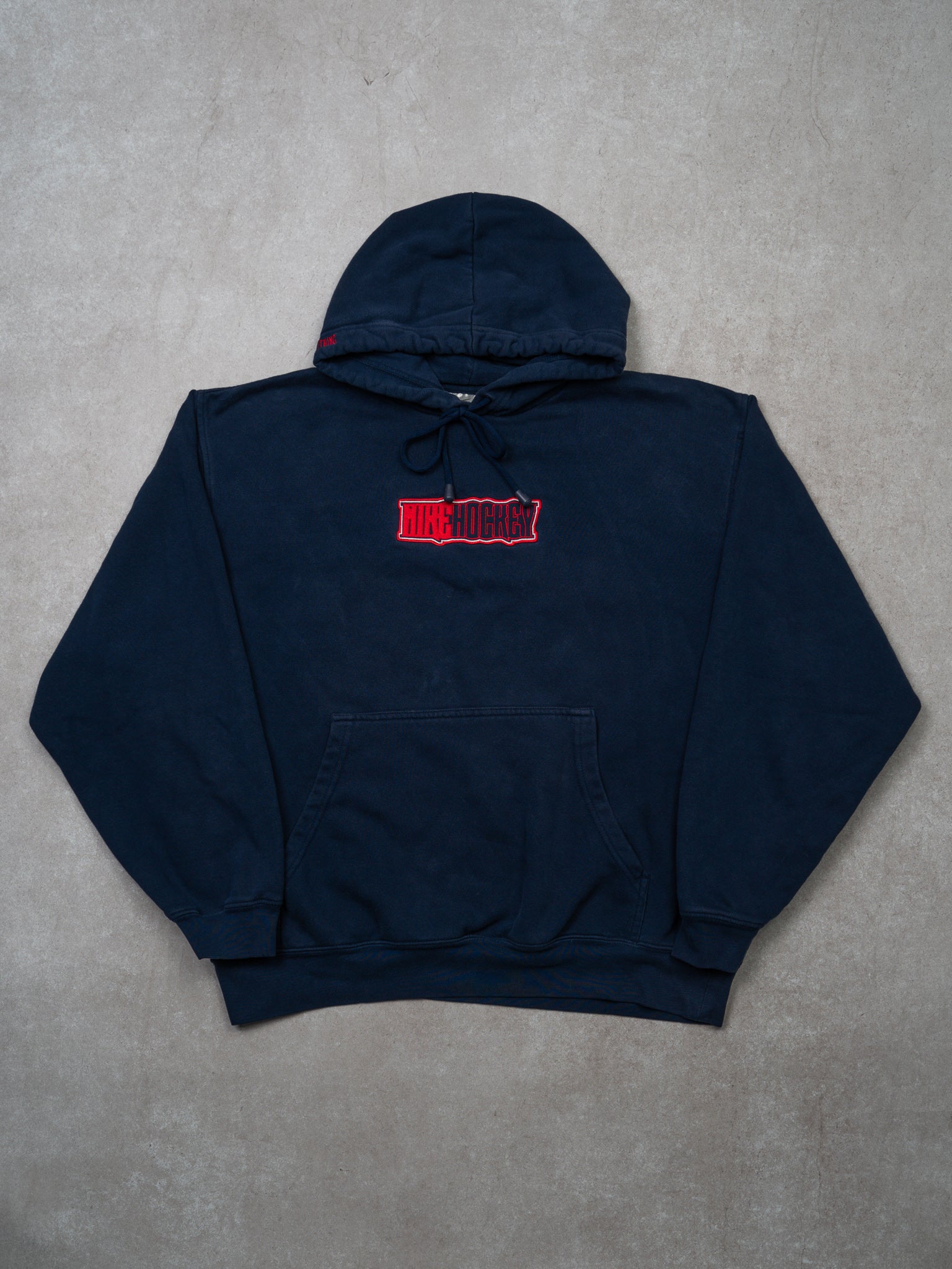 Vintage Navy Nike Hockey 'Question Everything' Hoodie (XL)