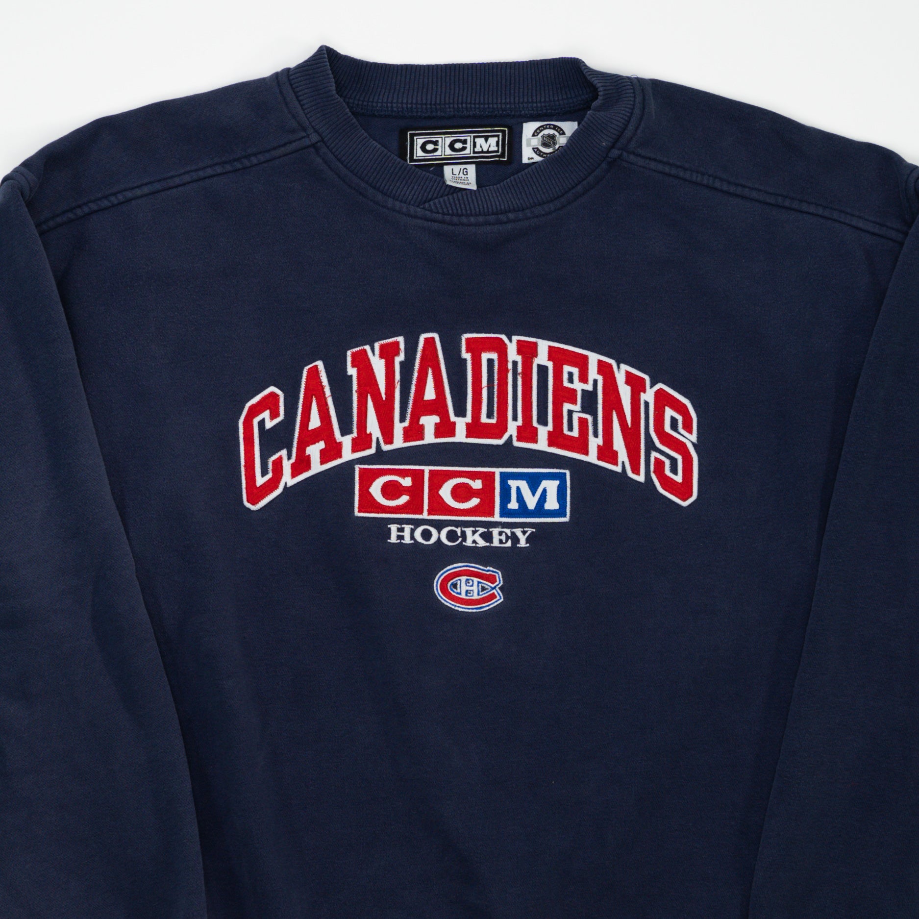 Vintage Blue Canadiens CCM Crewneck (XL)