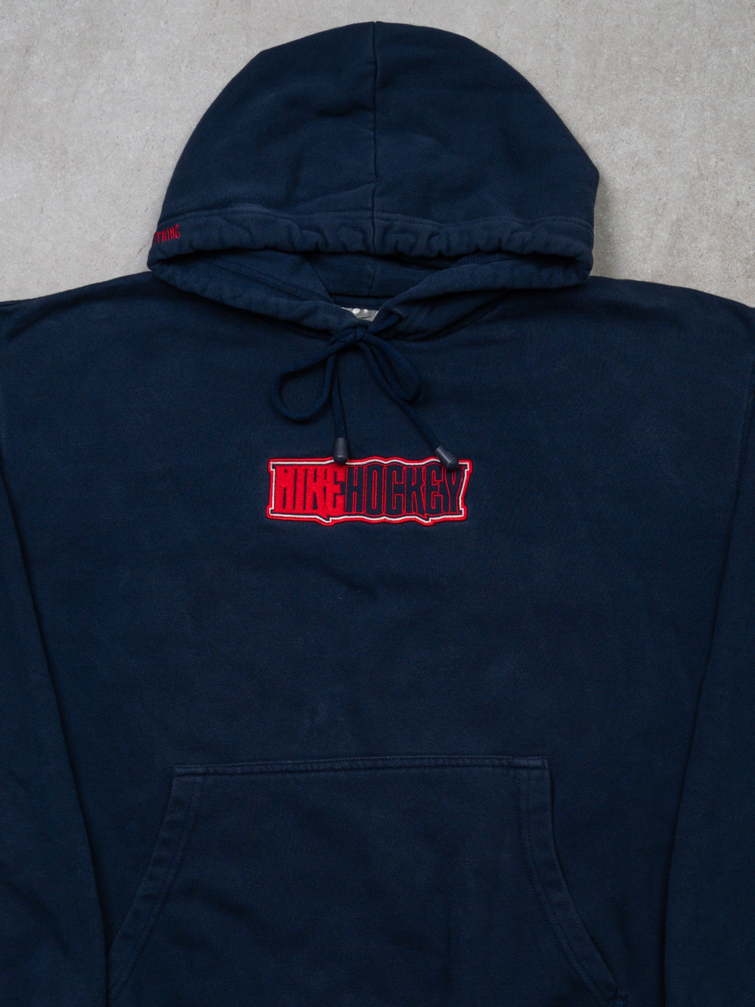 Vintage Navy Nike Hockey 'Question Everything' Hoodie (XL)