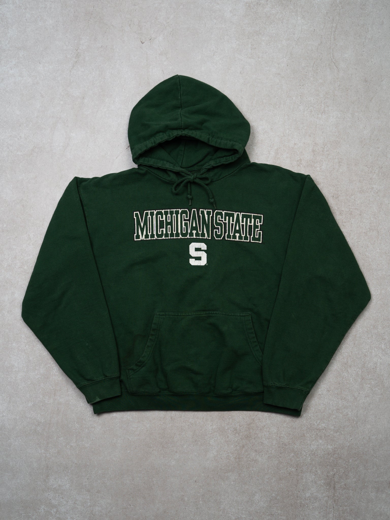 Vintage 90s Green Michigan State Spartans 'S' Hoodie (M/L)
