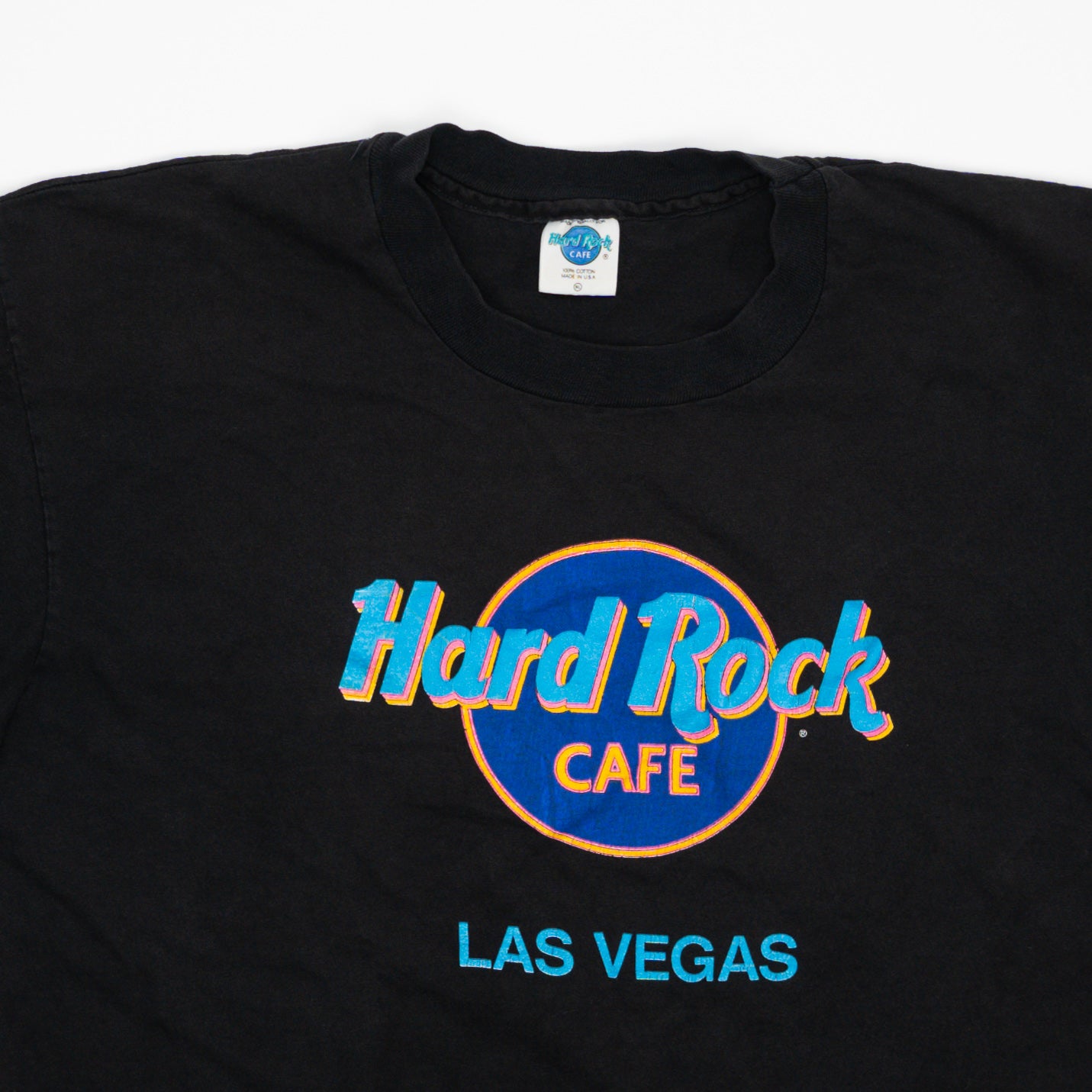 Vintage 90s Black Rugged Hard Rock Cafe Las Vegas Tee (M) | Rebalance Vintage.