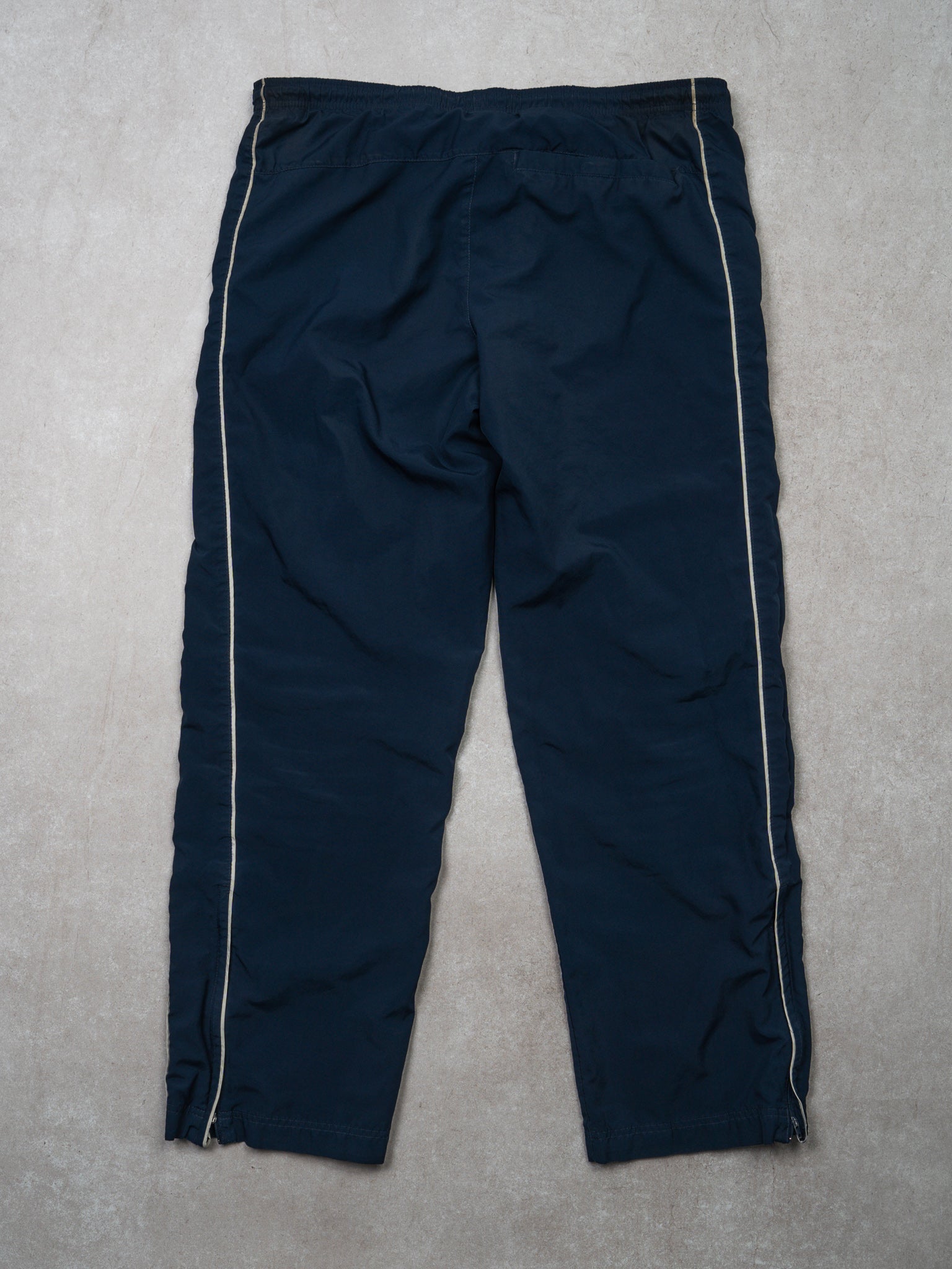 Vintage Y2K Navy + White Nike Windbreaker Pants (M/L)