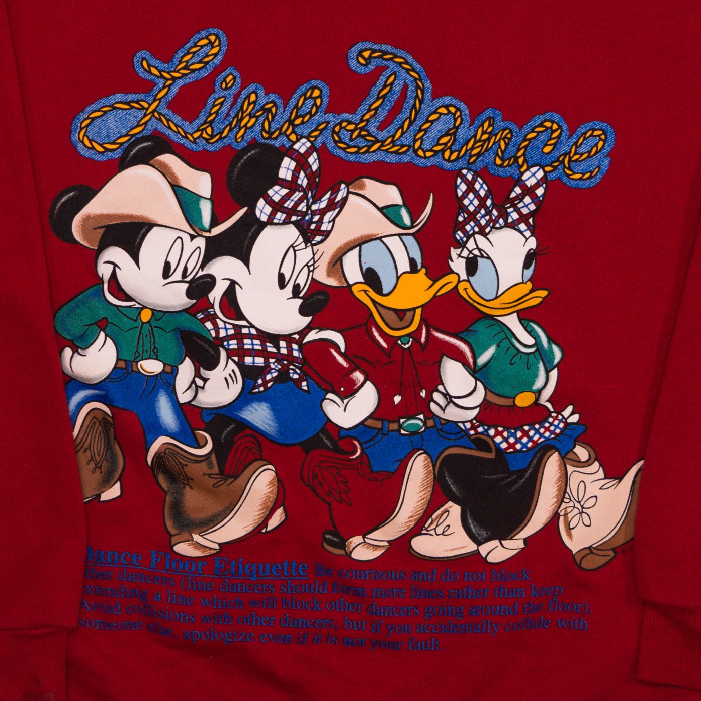 Vintage Disney Line Dance Crewneck (M) | Rebalance Vintage.