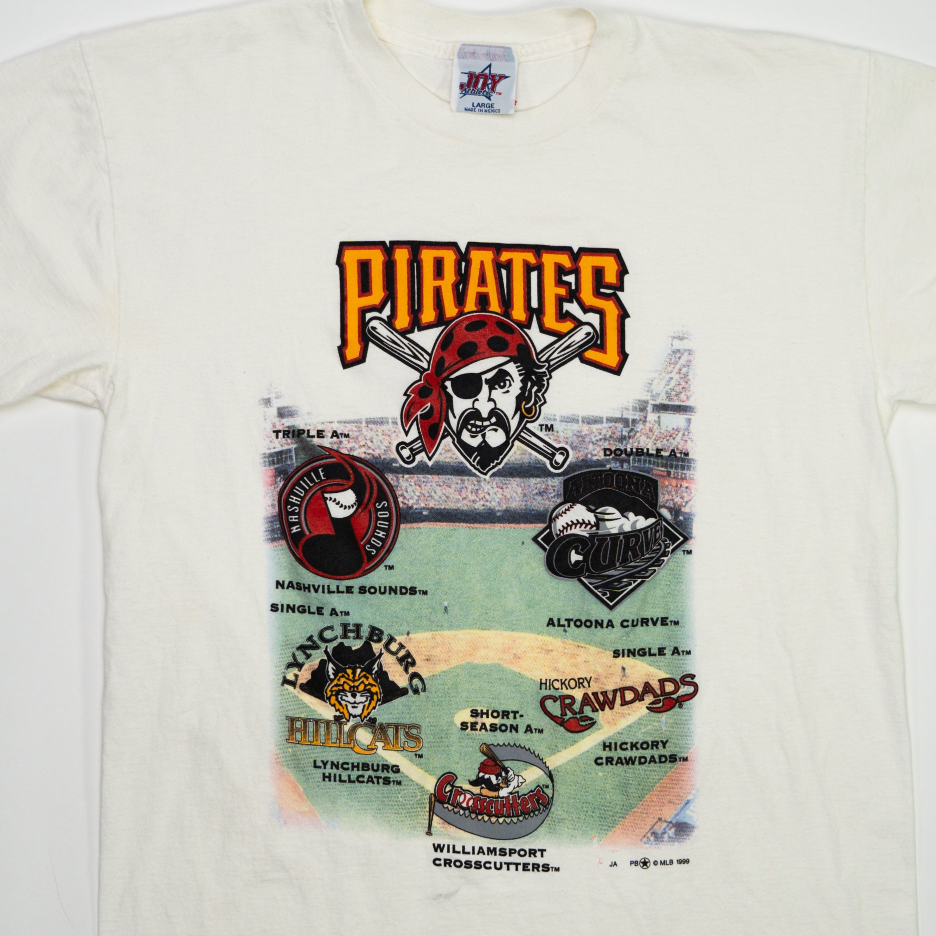 Vintage '99 White Pirates Short Season A Tee (M) | Rebalance Vintage.