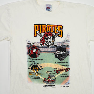 Vintage '99 White Pirates Short Season A Tee (M) | Rebalance Vintage.