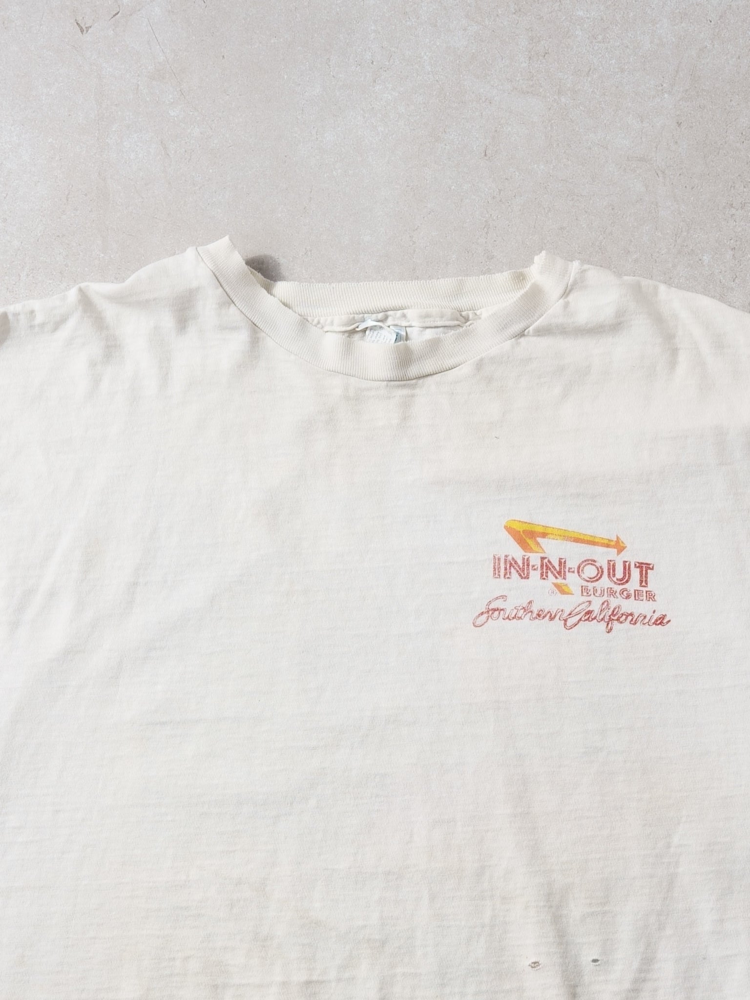 Vintage 92' White In N Out Burger Southern California Hanes Graphic Tee (L/XL)