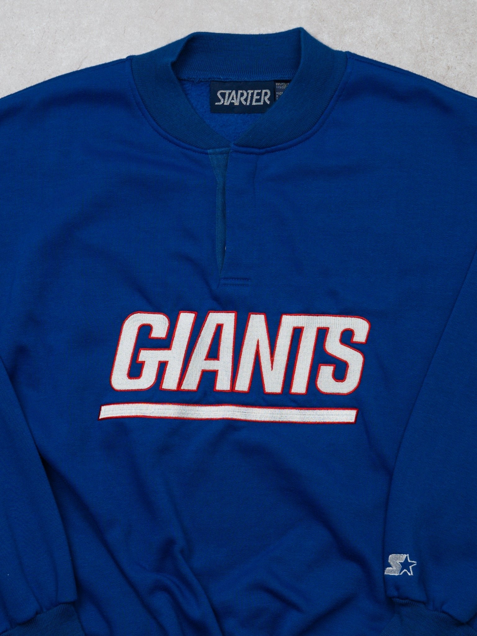 Vintage 90s Blue NY Giants NFL x Starter Crewneck (XL)
