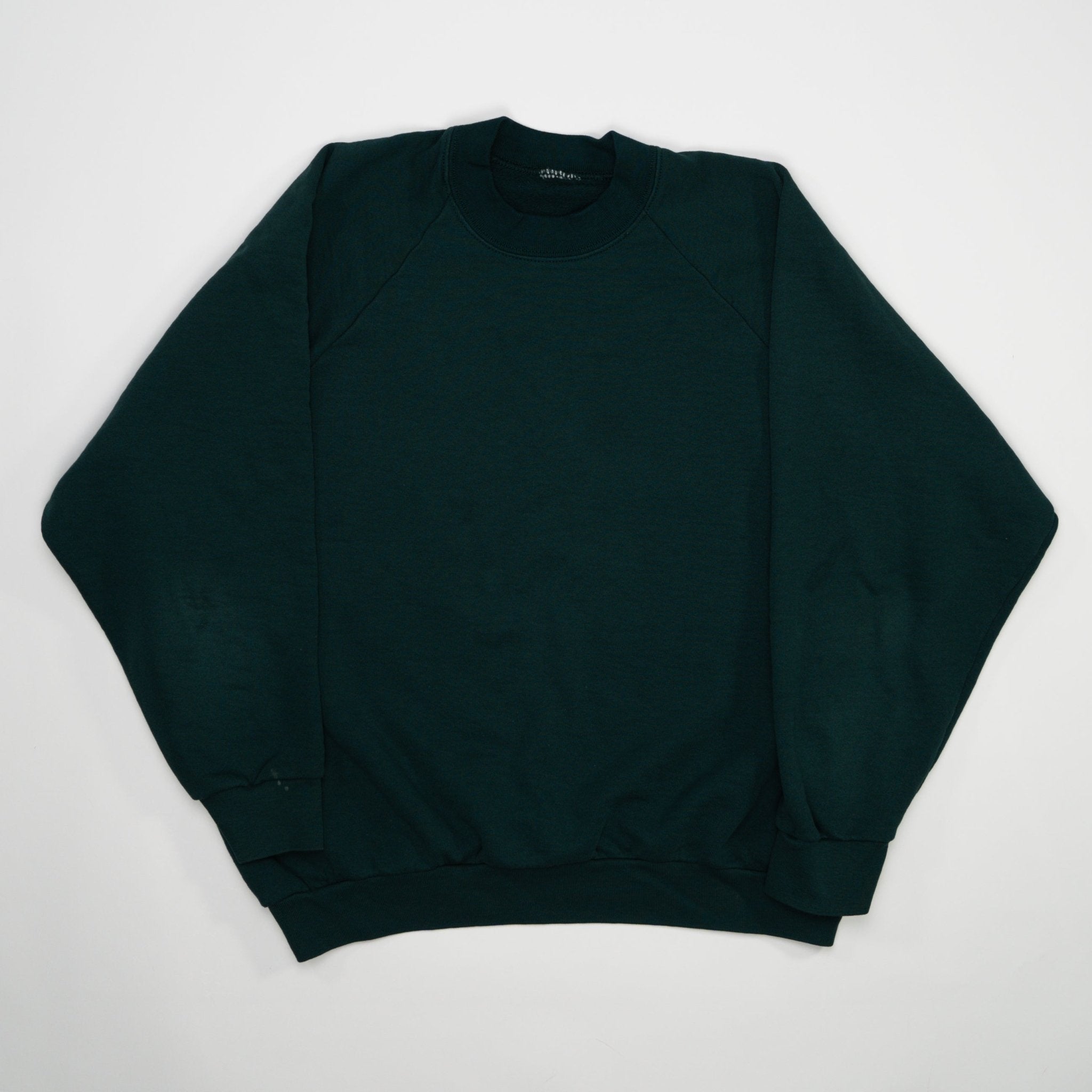 Vintage 80s Green Blank Crewneck (L) | Rebalance Vintage.