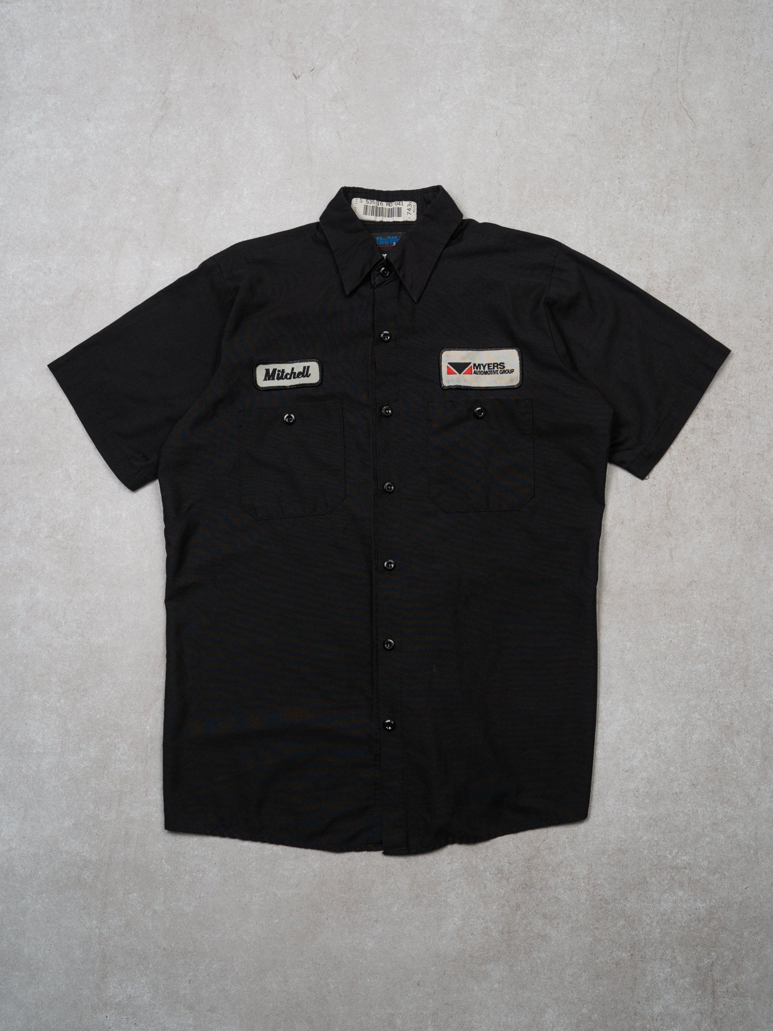Vintage Black Myers Automotive Group 'Mitchell' Work Shirt (M)