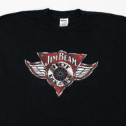 Vintage 90s Black Jim Beam Hot Kick in the Ass Tee (L)