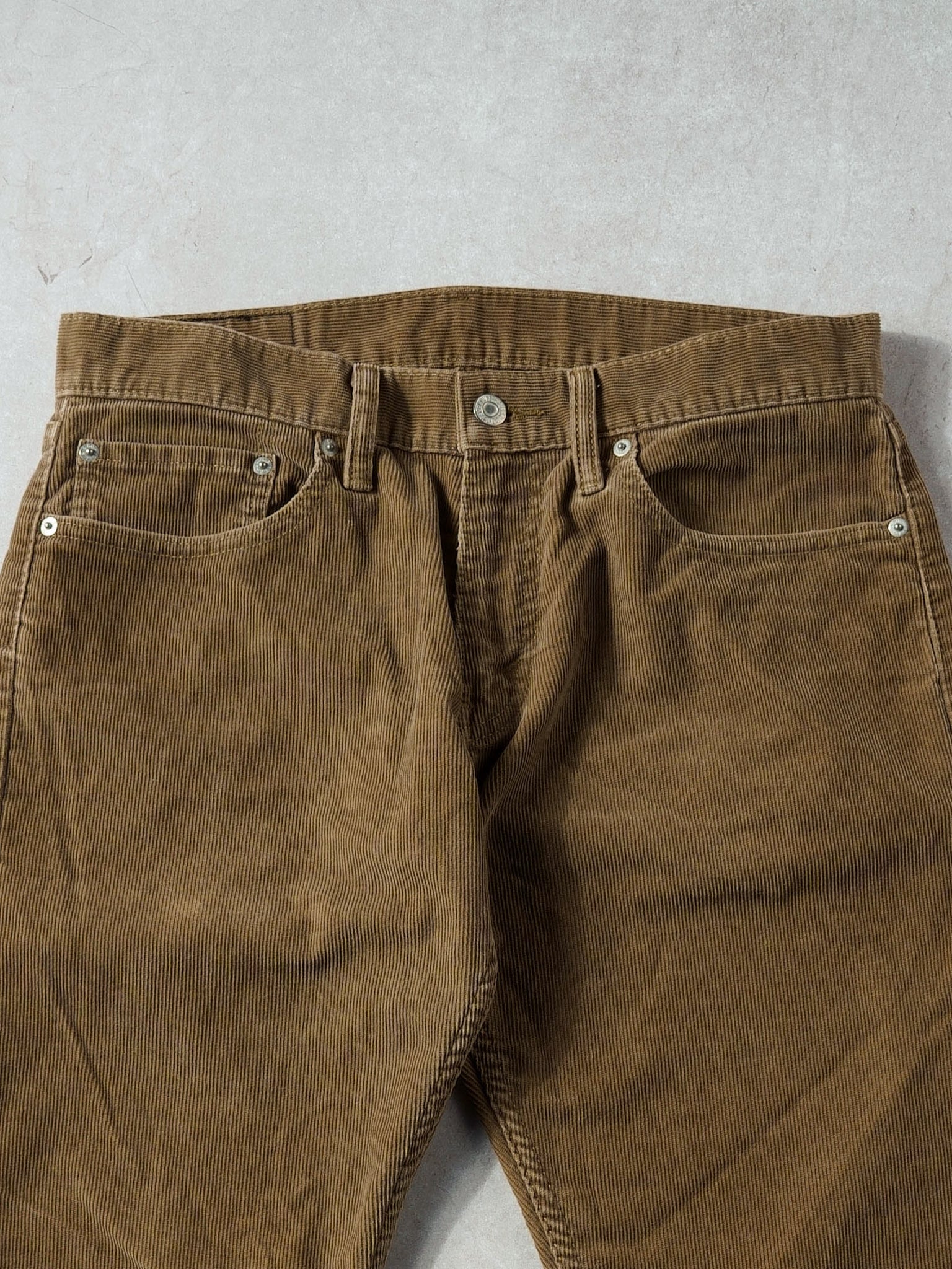 Vintage 90s Brown Levi's 514 Corduroy Straight Denim Jeans (32x32)