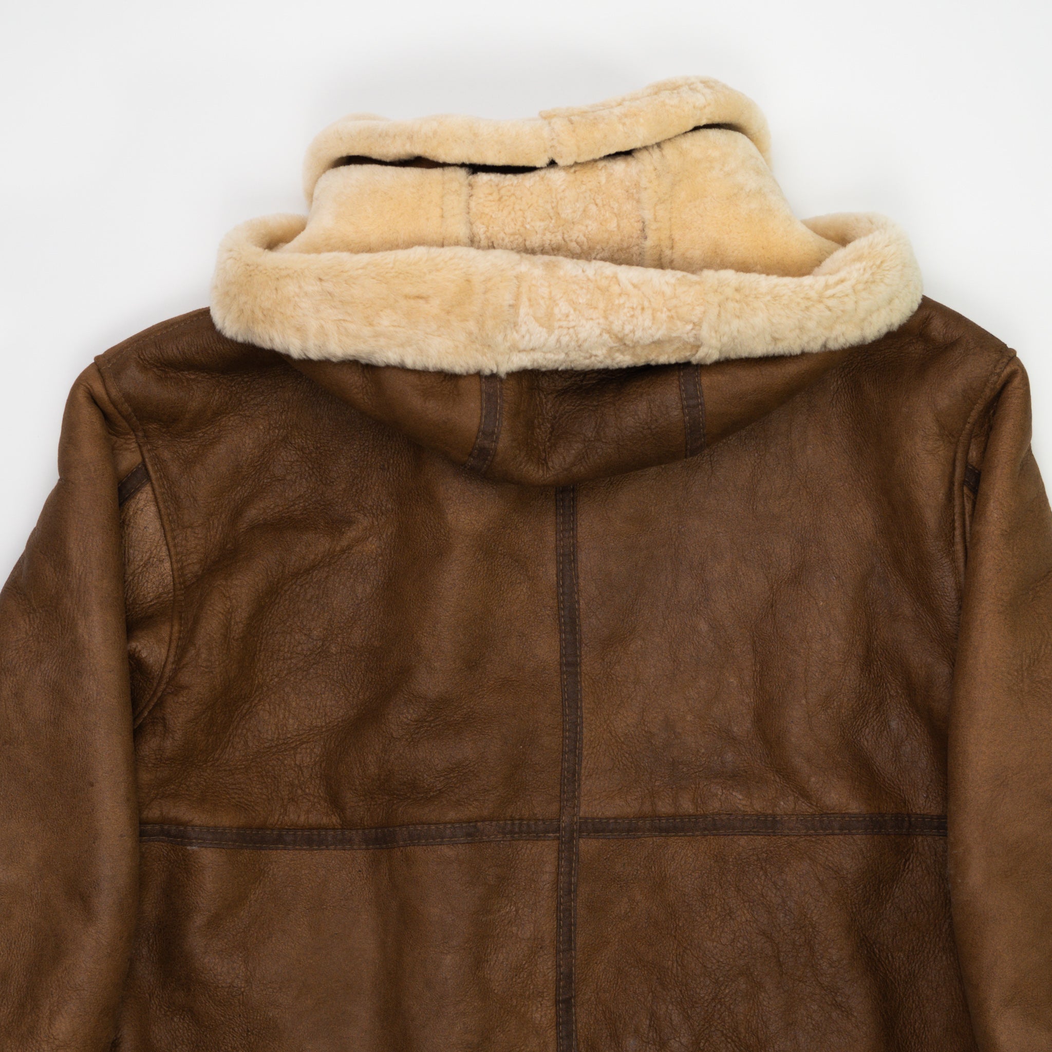 Vintage 90s Bod & Christensen Seude Leather Sherpa Pilot Jacket  (L/XL) | Rebalance Vintage.