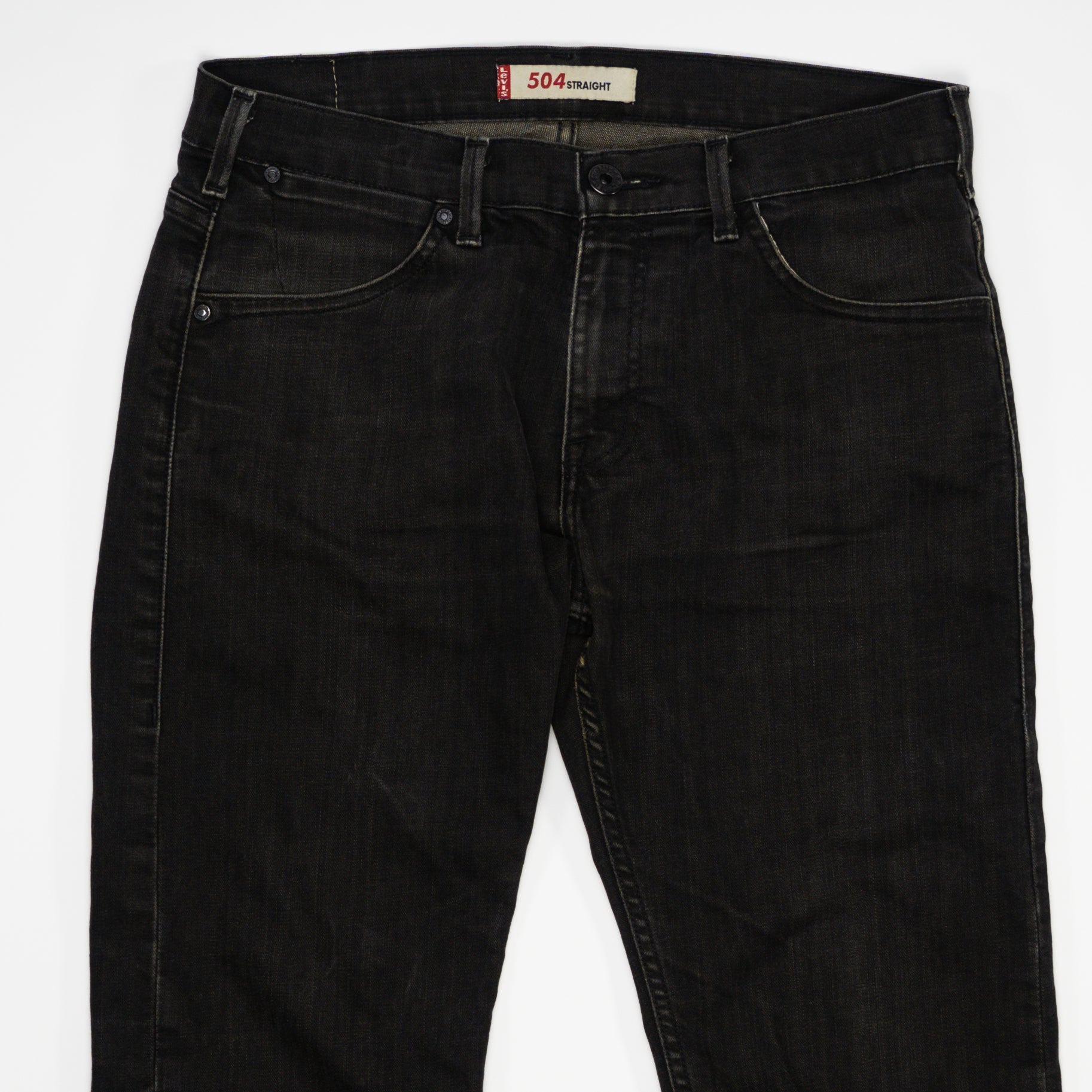 Vintage Black Washed 504 Levis (33 x 32) | Rebalance Vintage.