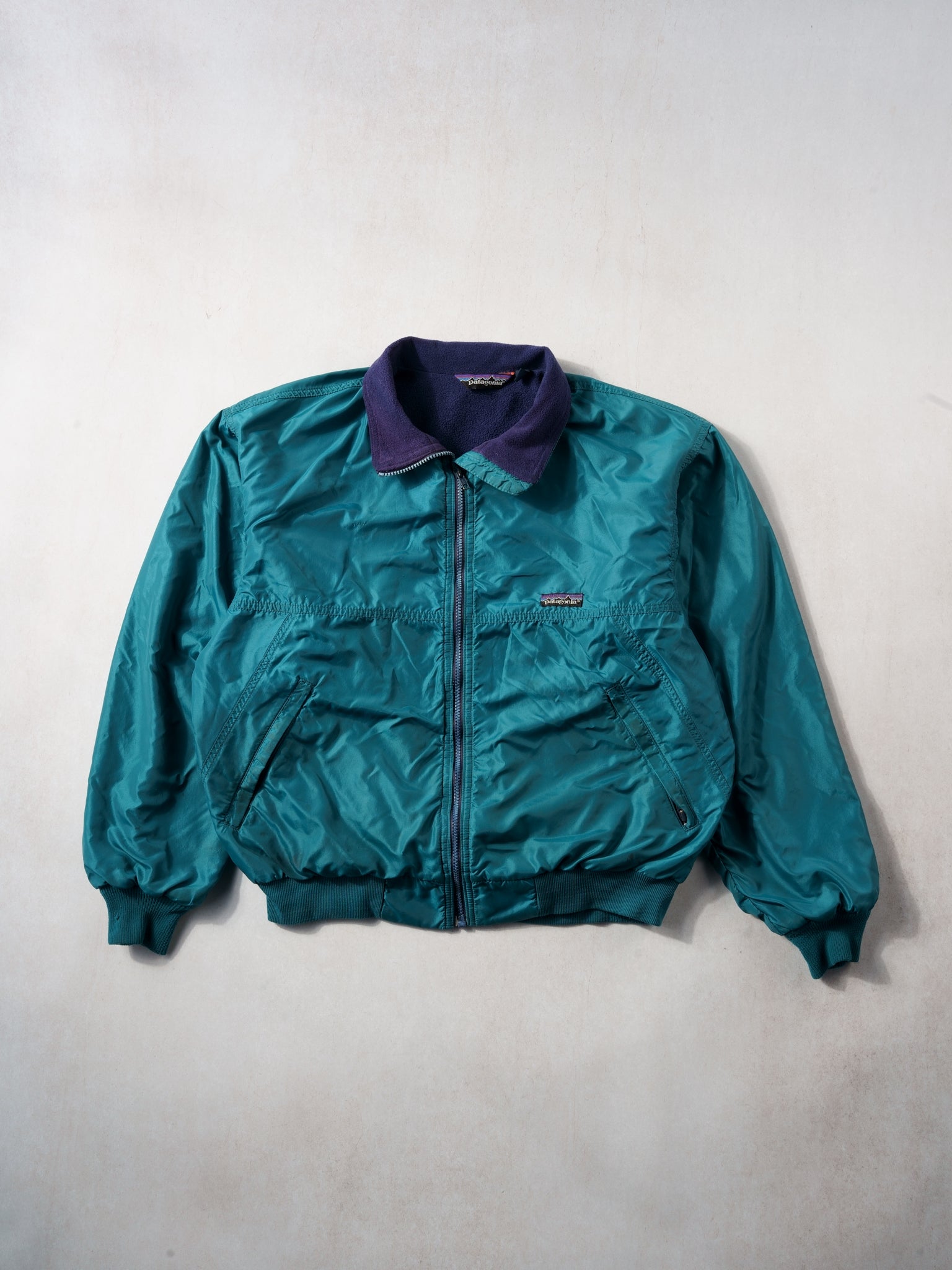 Vintage 90s Teal Patagonia Collared Windbreaker Jacket (L)