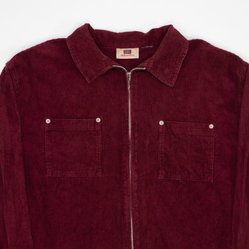 Vintage 80s Red Faded Glory Corduroy Zip Up Jacket (XL) | Rebalance Vintage.